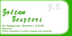 zoltan beszteri business card